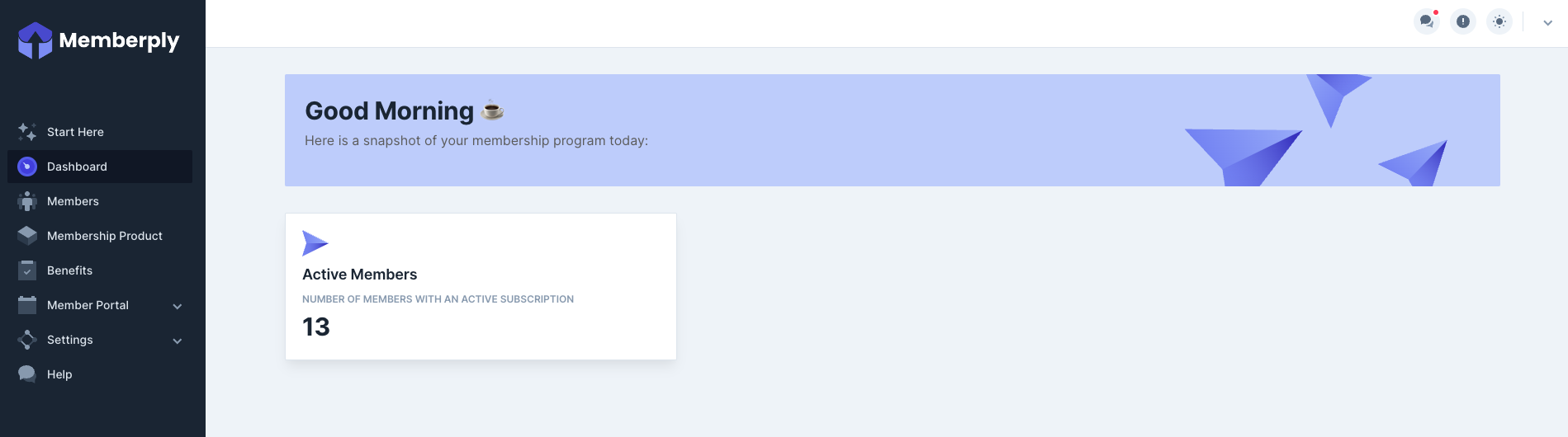 screenshot of Memberply