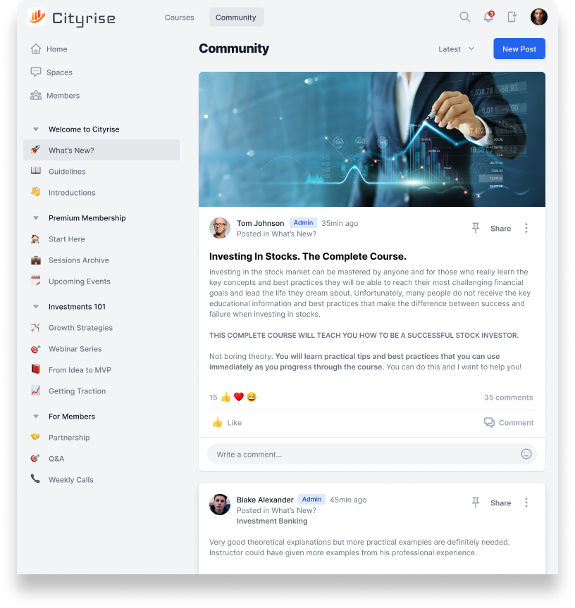 screenshot of Memberspot