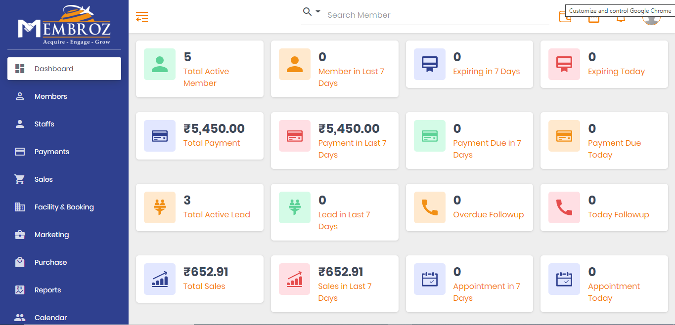 screenshot of Membroz