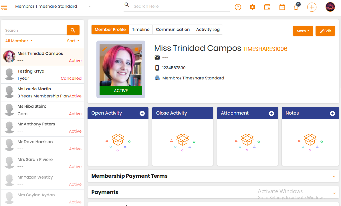 screenshot of Membroz