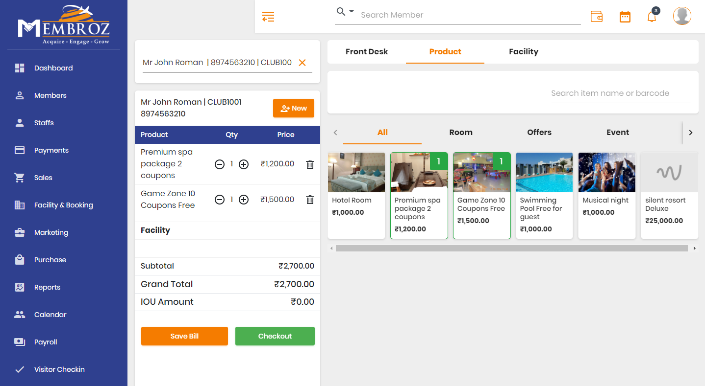 screenshot of Membroz