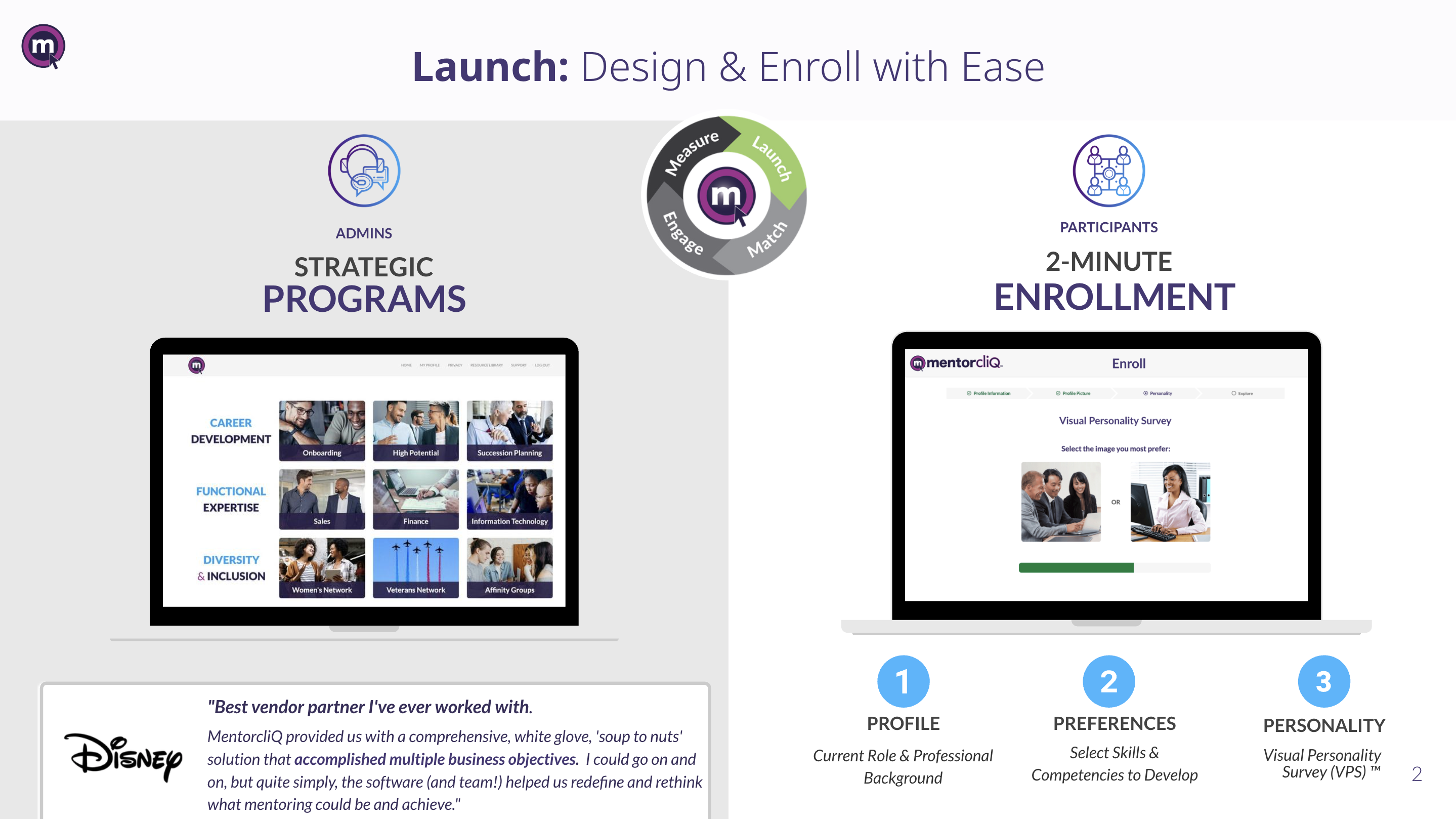 screenshot of MentorcliQ
