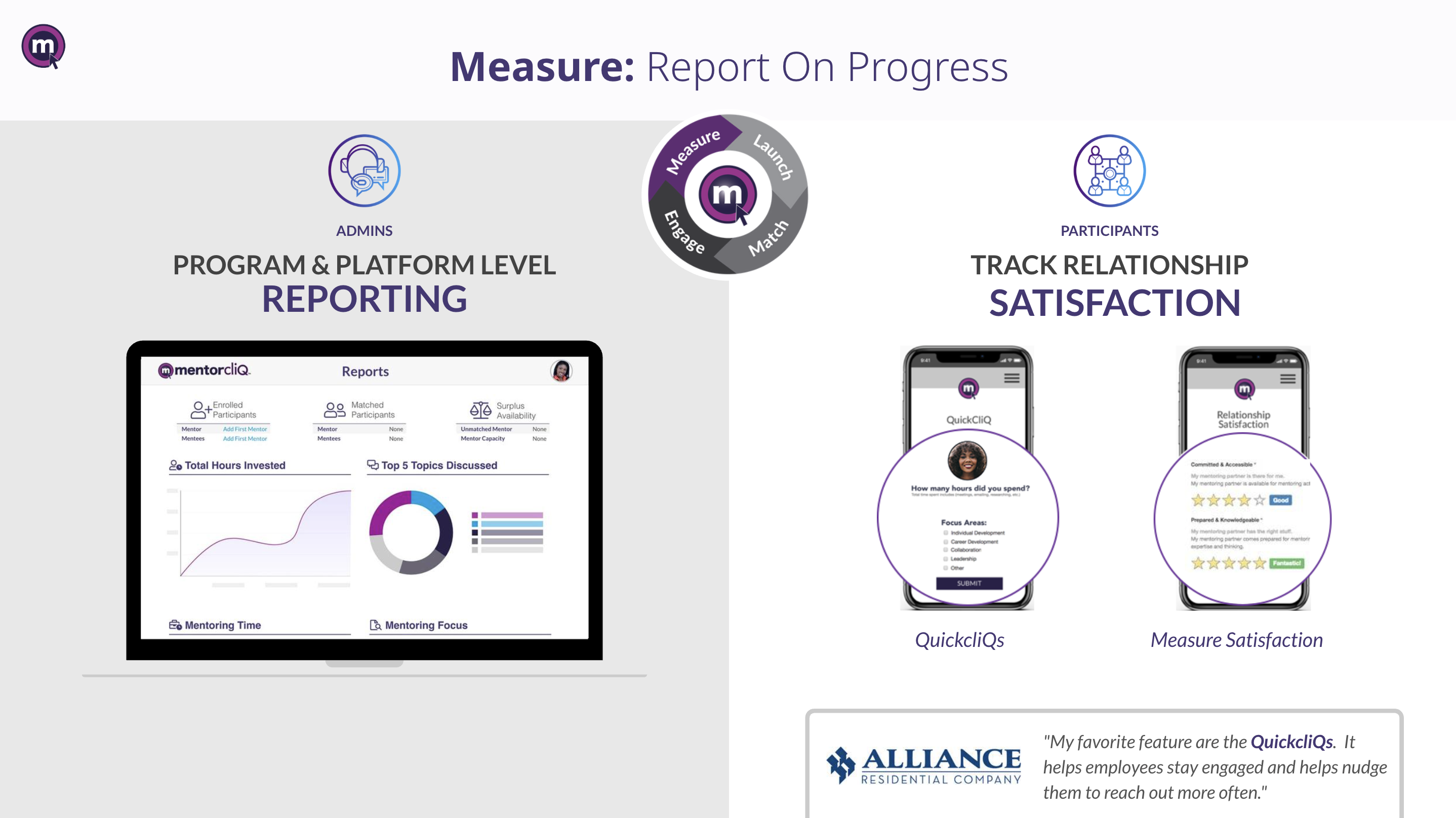 screenshot of MentorcliQ