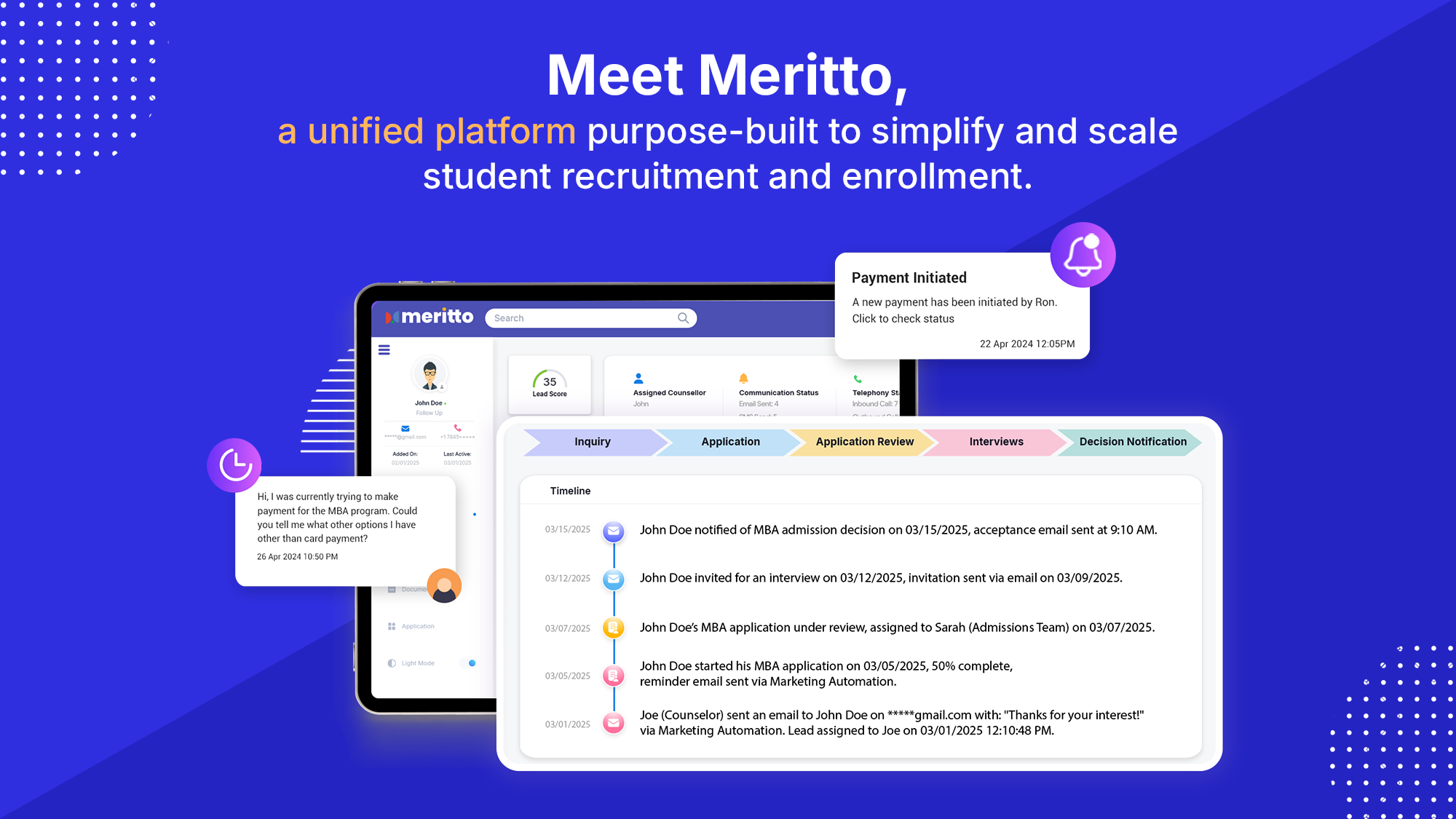 screenshot of Meritto
