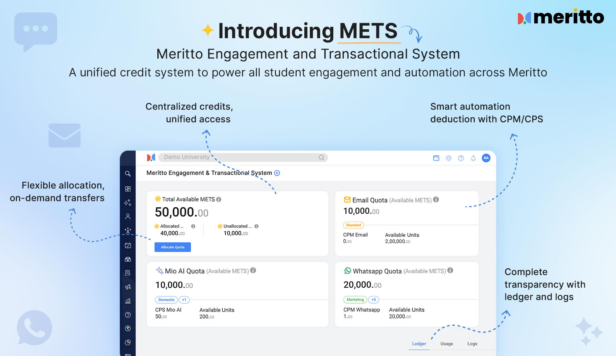 screenshot of Meritto