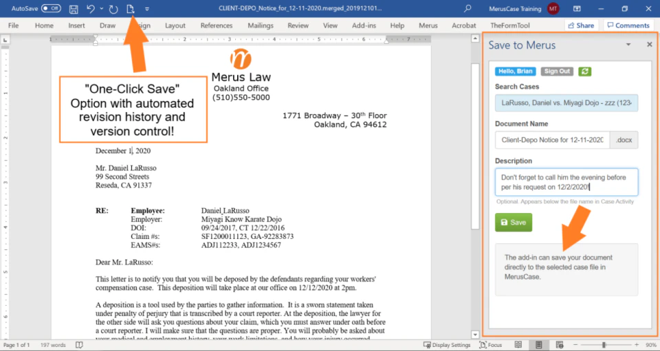 screenshot of MerusCase