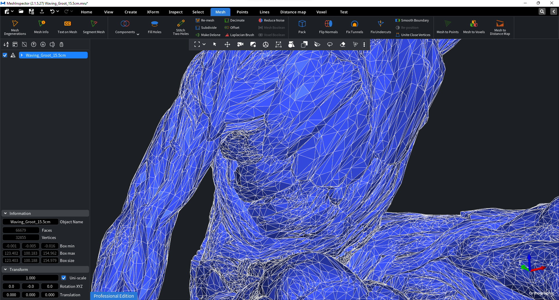 screenshot of MeshInspector