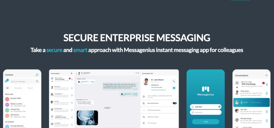 screenshot of Messagenius