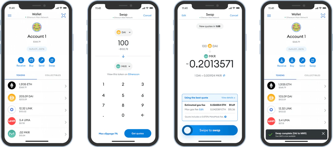 screenshot of MetaMask