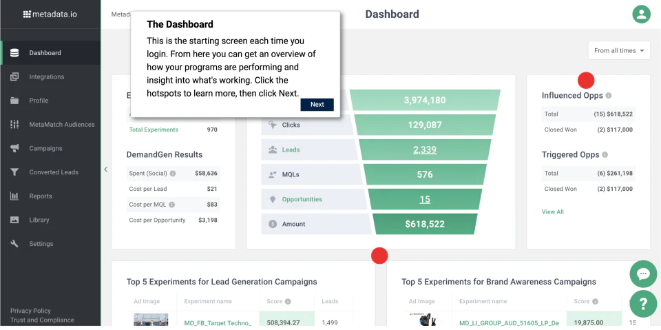 screenshot of Metadata