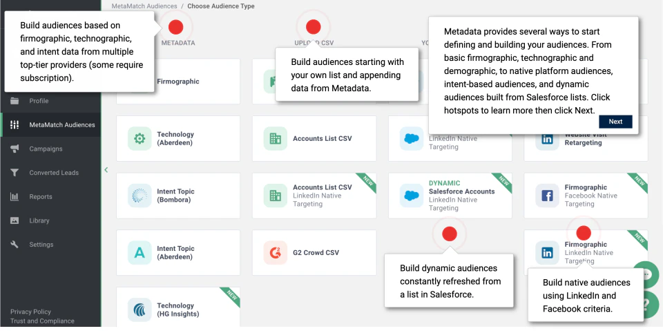 screenshot of Metadata