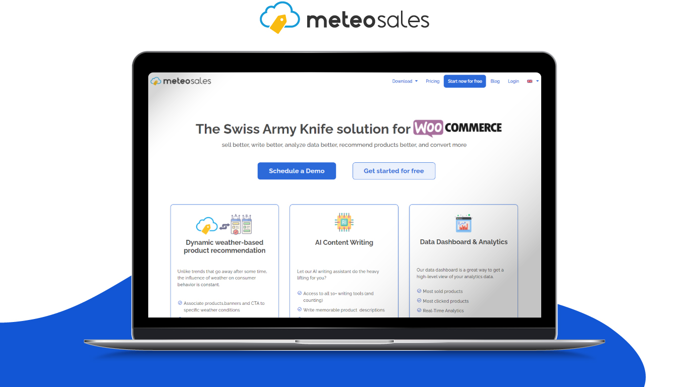 screenshot of MeteoSales