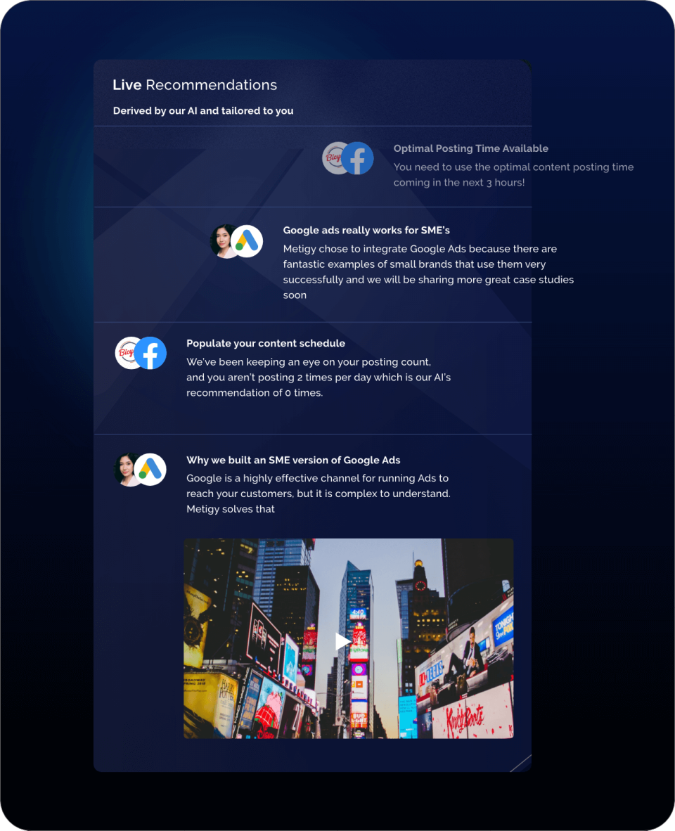 screenshot of Metigy