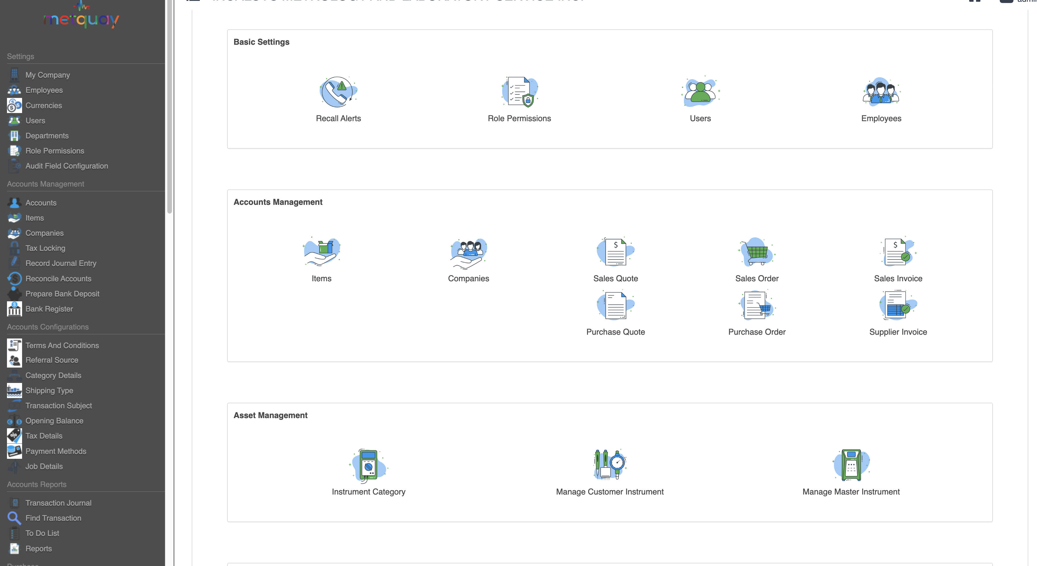 screenshot of Metquay