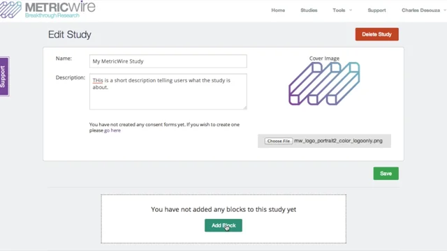 screenshot of MetricWire