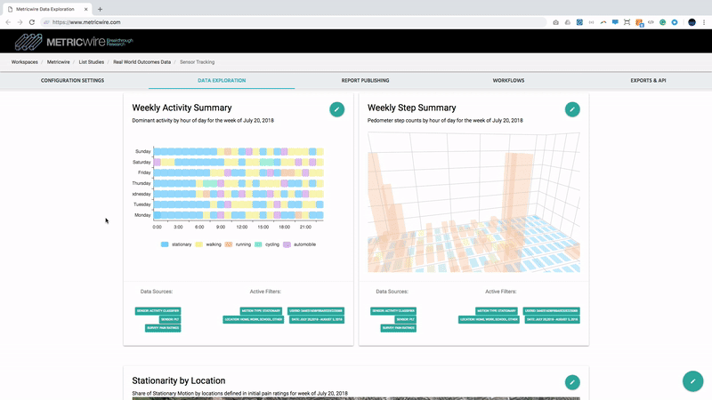 screenshot of MetricWire