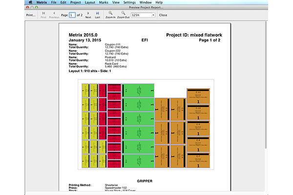 screenshot of Metrix