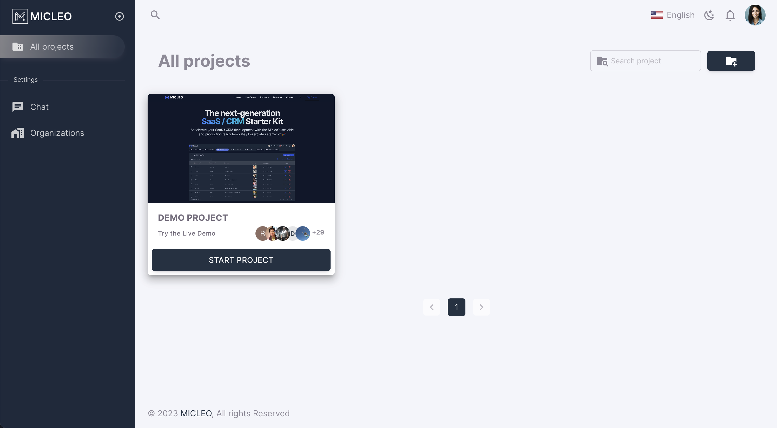 screenshot of Micleo