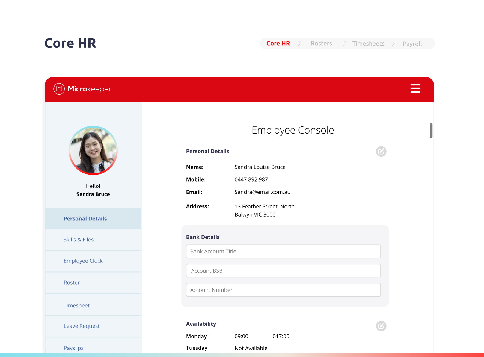screenshot of Microkeeper