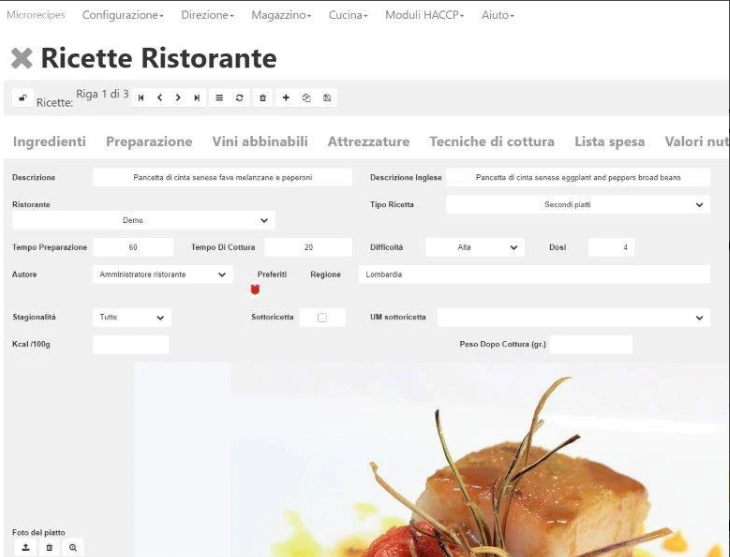 screenshot of Microrecipes