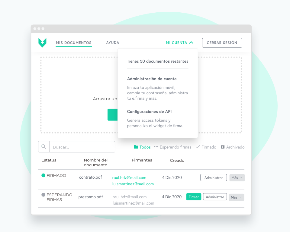 screenshot of Mifiel