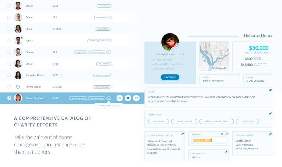 screenshot of Mightycause