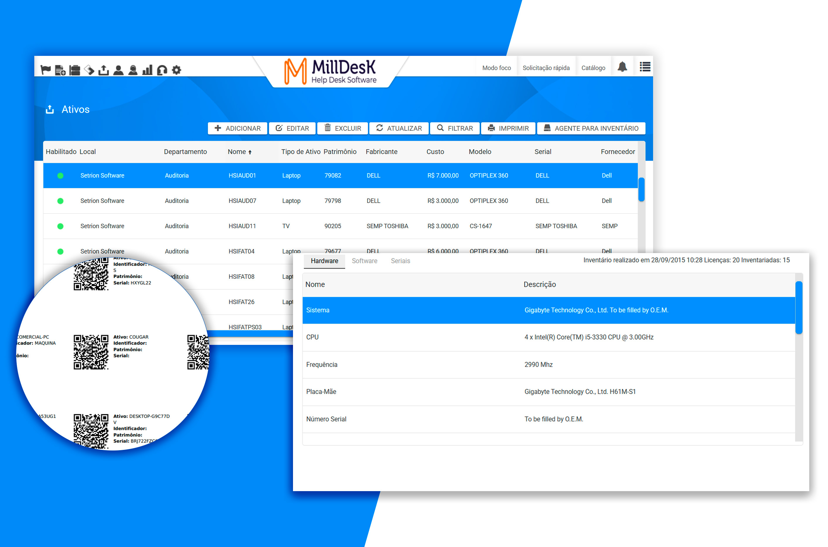 screenshot of Milldesk