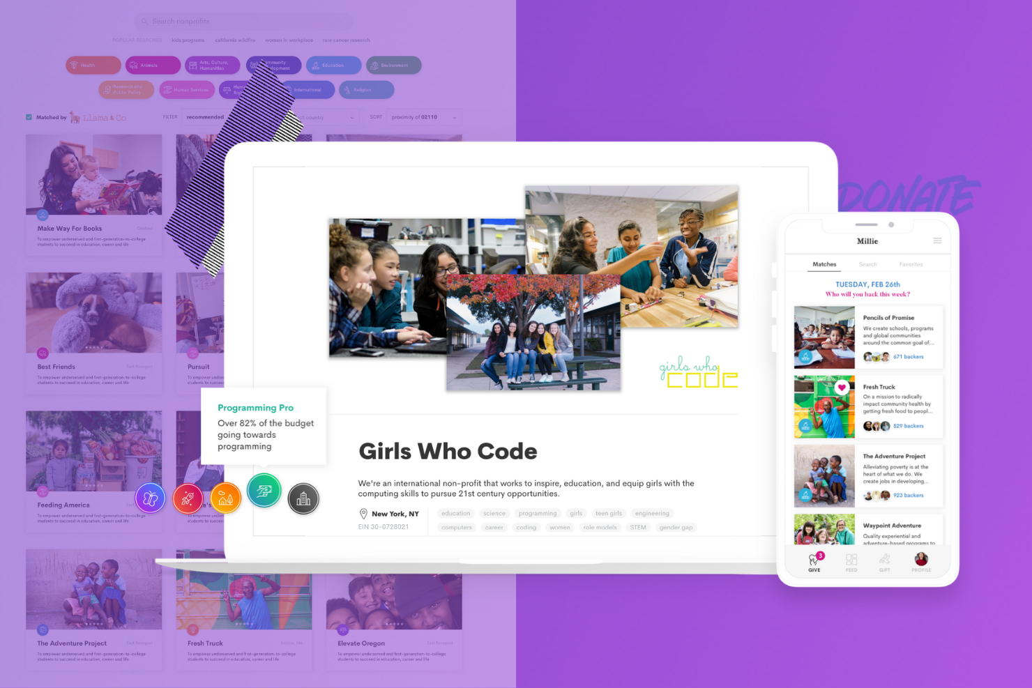 screenshot of Millie