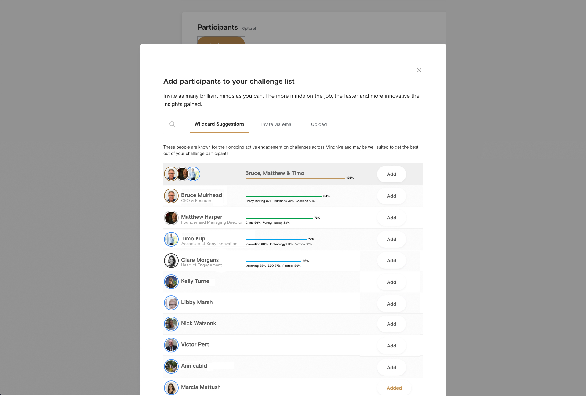 screenshot of Mindhive