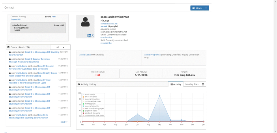 screenshot of Mindmatrix