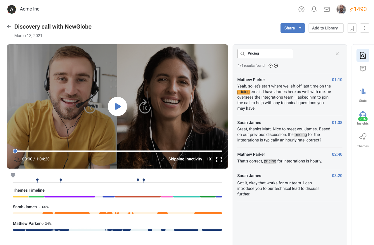 screenshot of Mindtickle