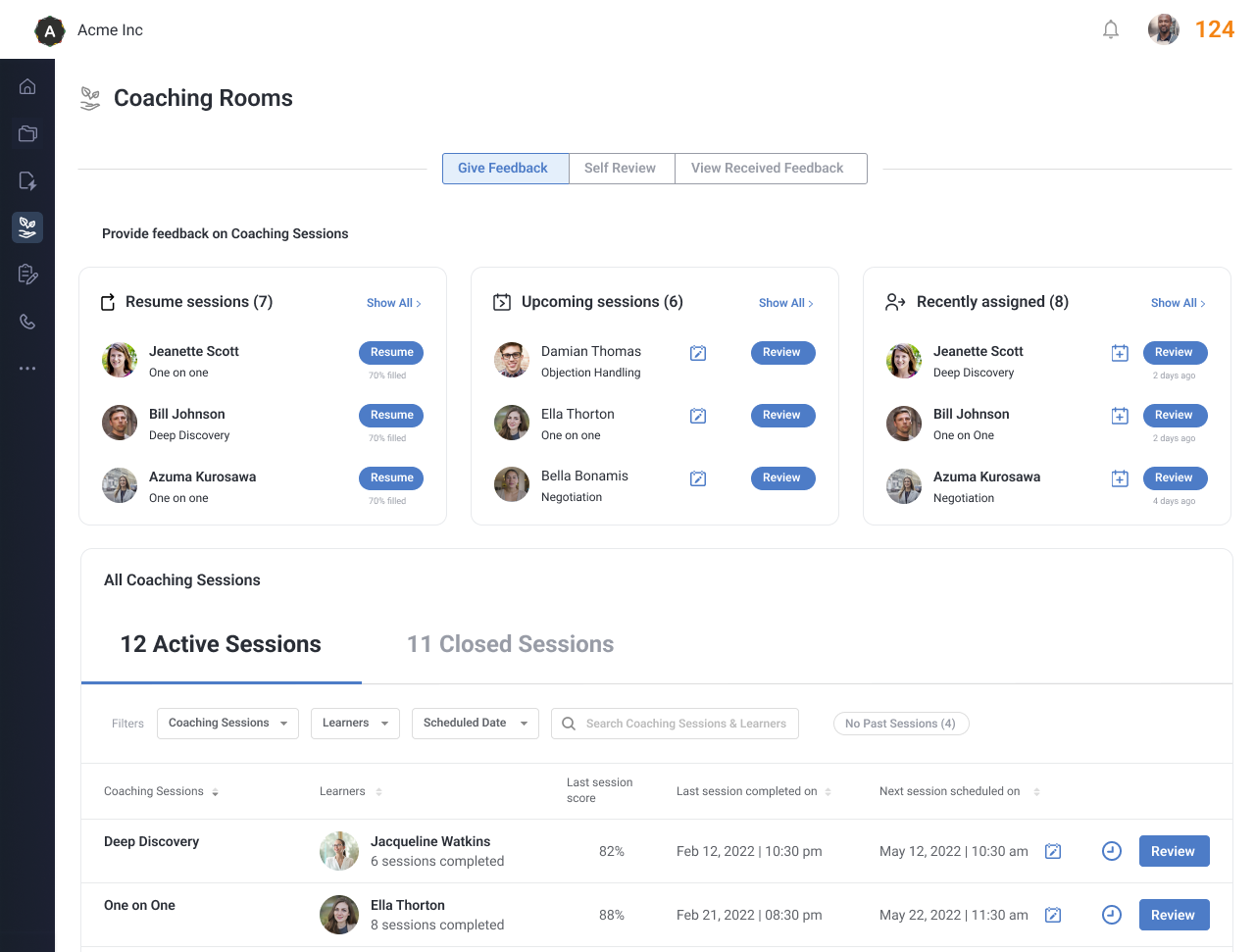 screenshot of Mindtickle