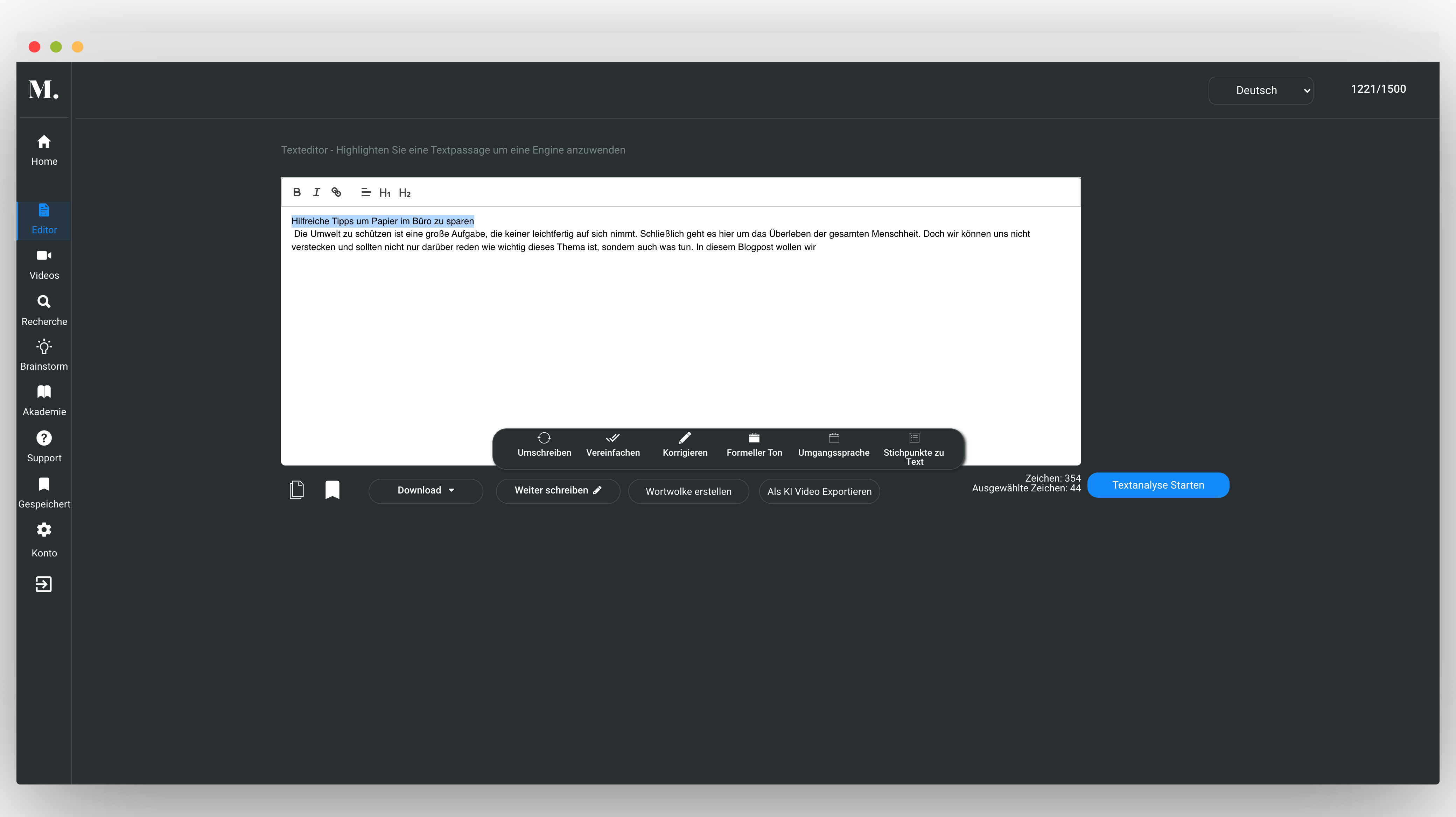 screenshot of Mindverse