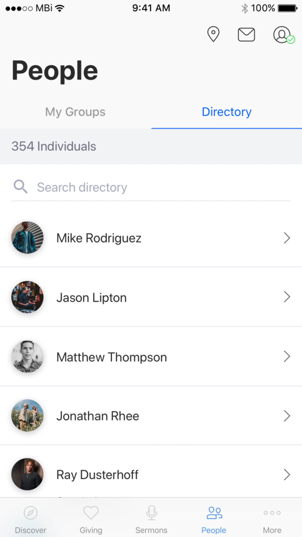 screenshot of MinistryOne