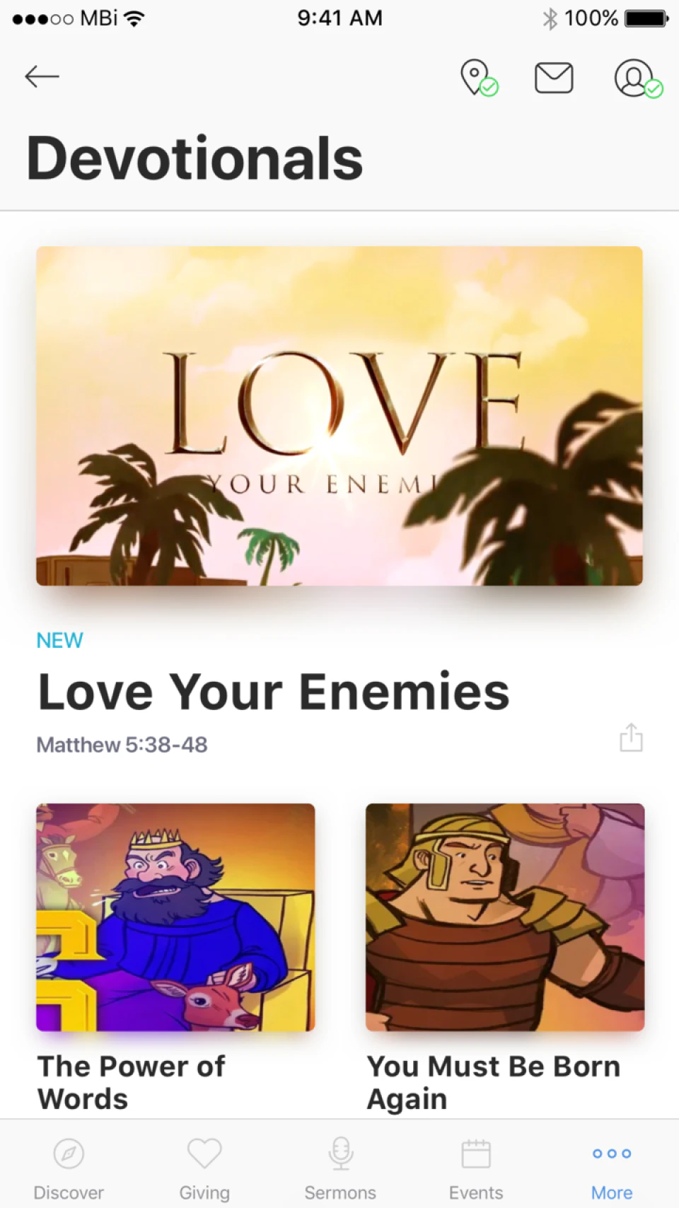 screenshot of MinistryOne