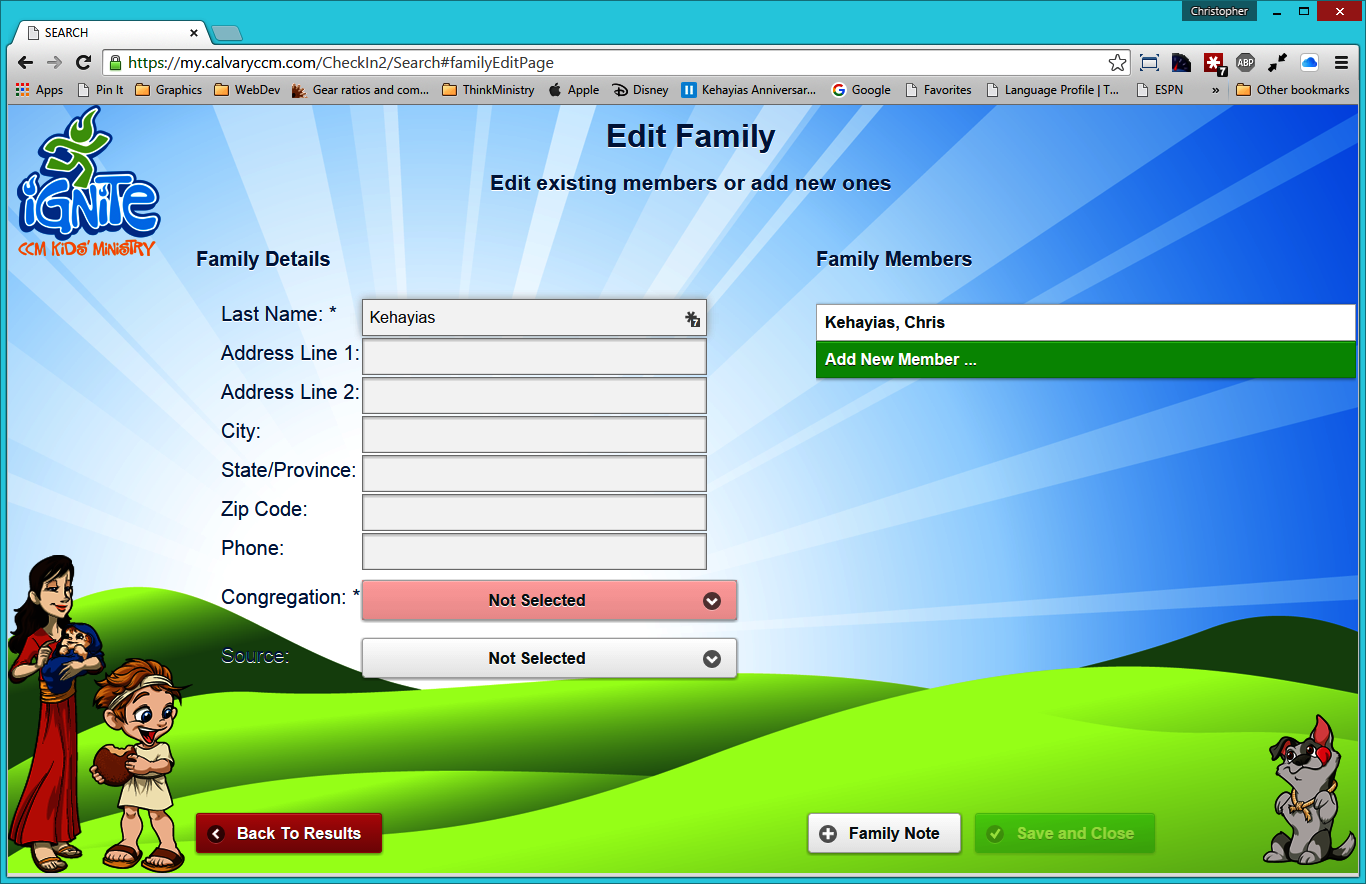 screenshot of MinistryPlatform