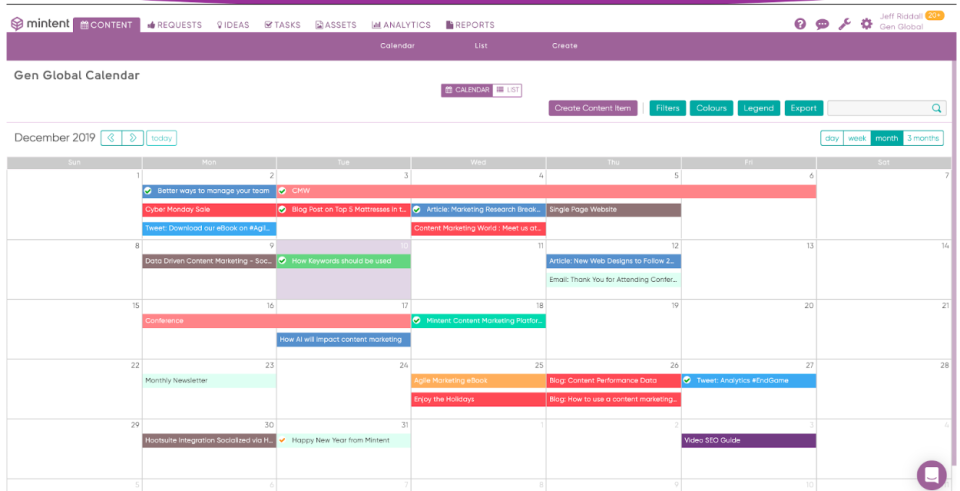 screenshot of Mintent