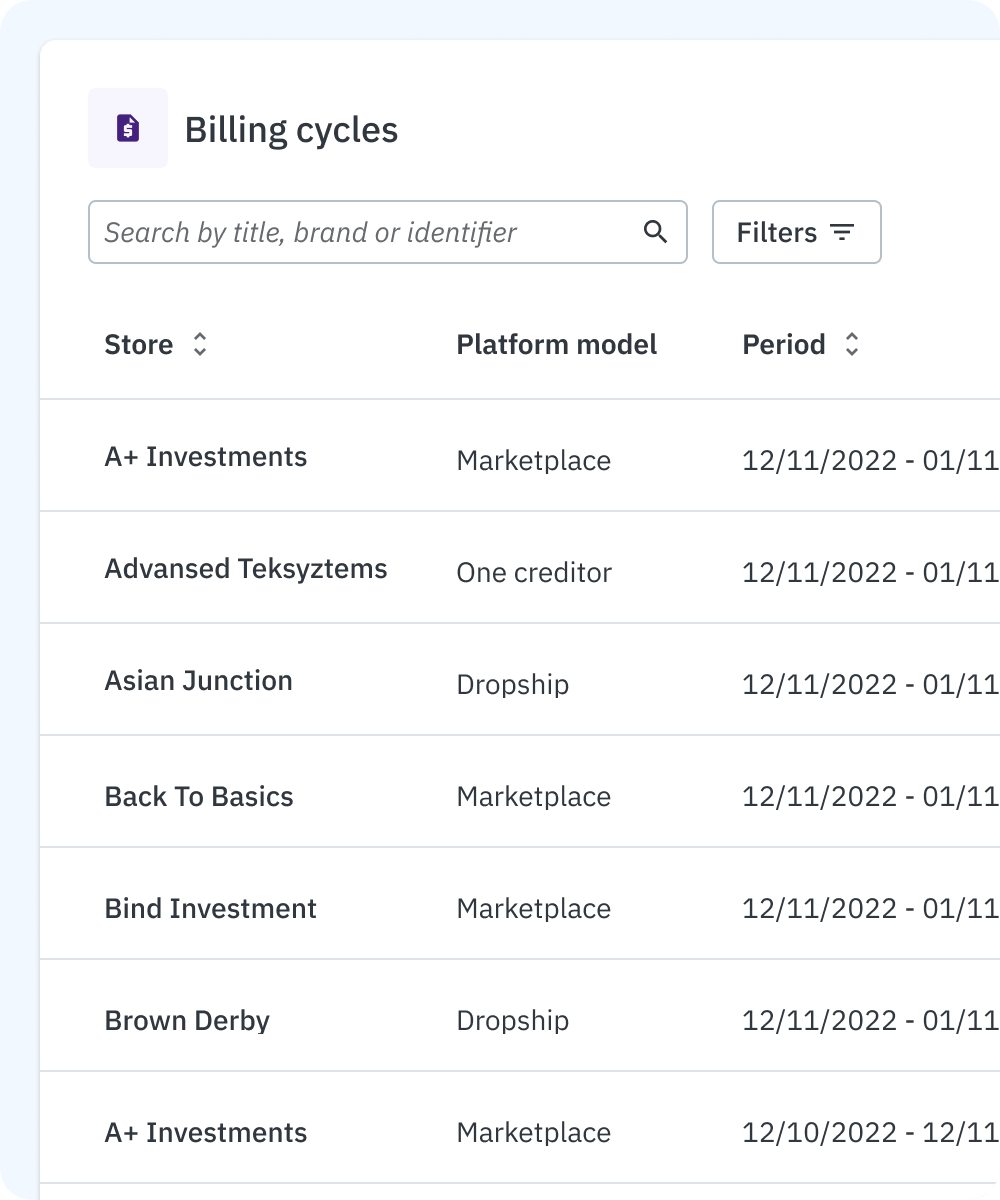 screenshot of Mirakl
