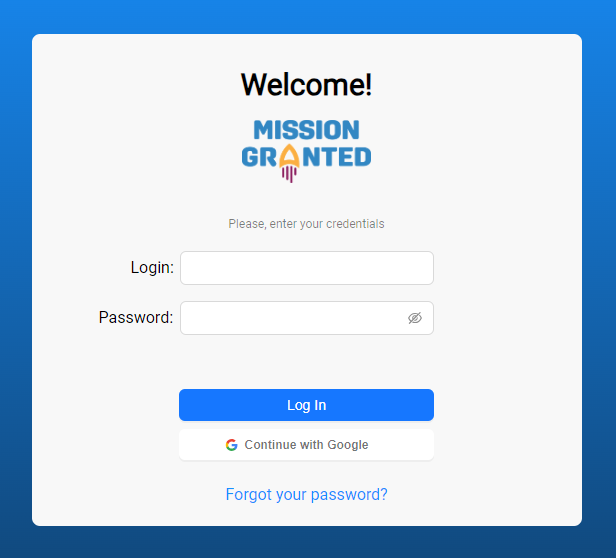 screenshot of MissionGranted