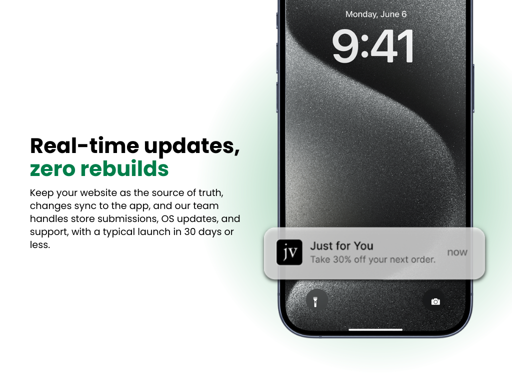 screenshot of MobiLoud