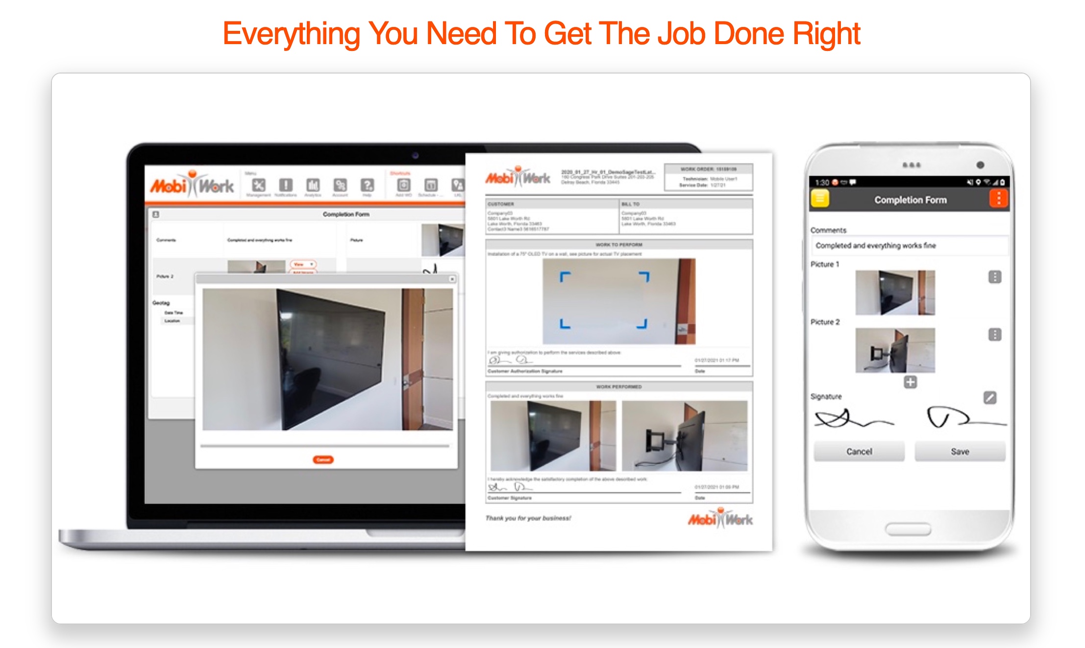 screenshot of MobiWork