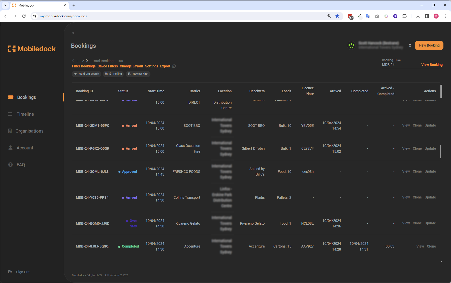 screenshot of Mobiledock