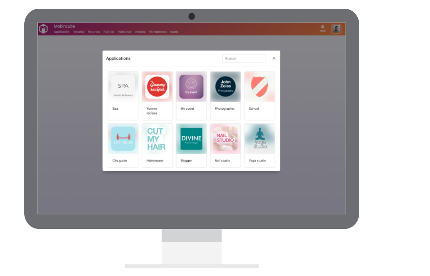 screenshot of Mobincube