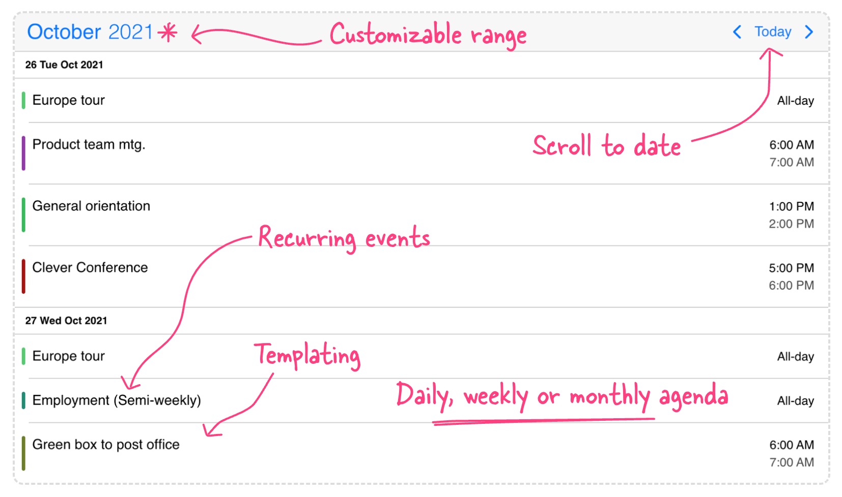 screenshot of Mobiscroll