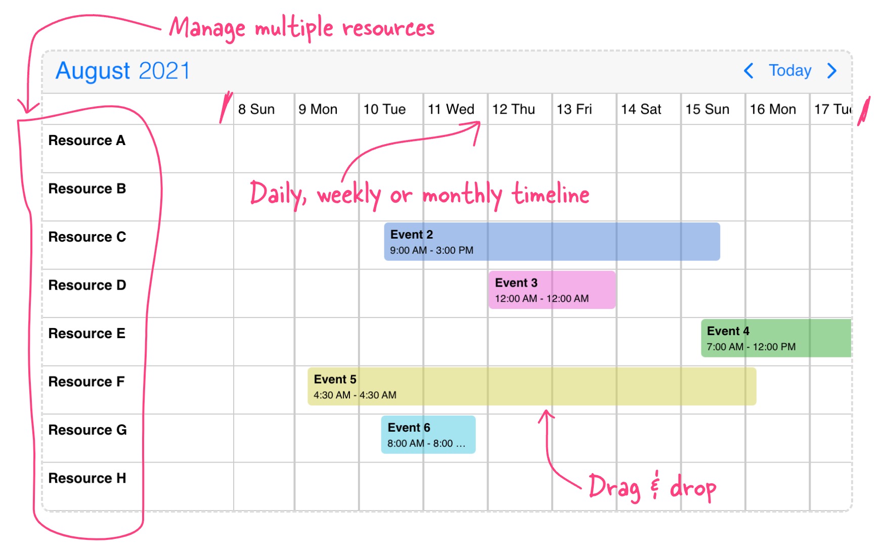 screenshot of Mobiscroll