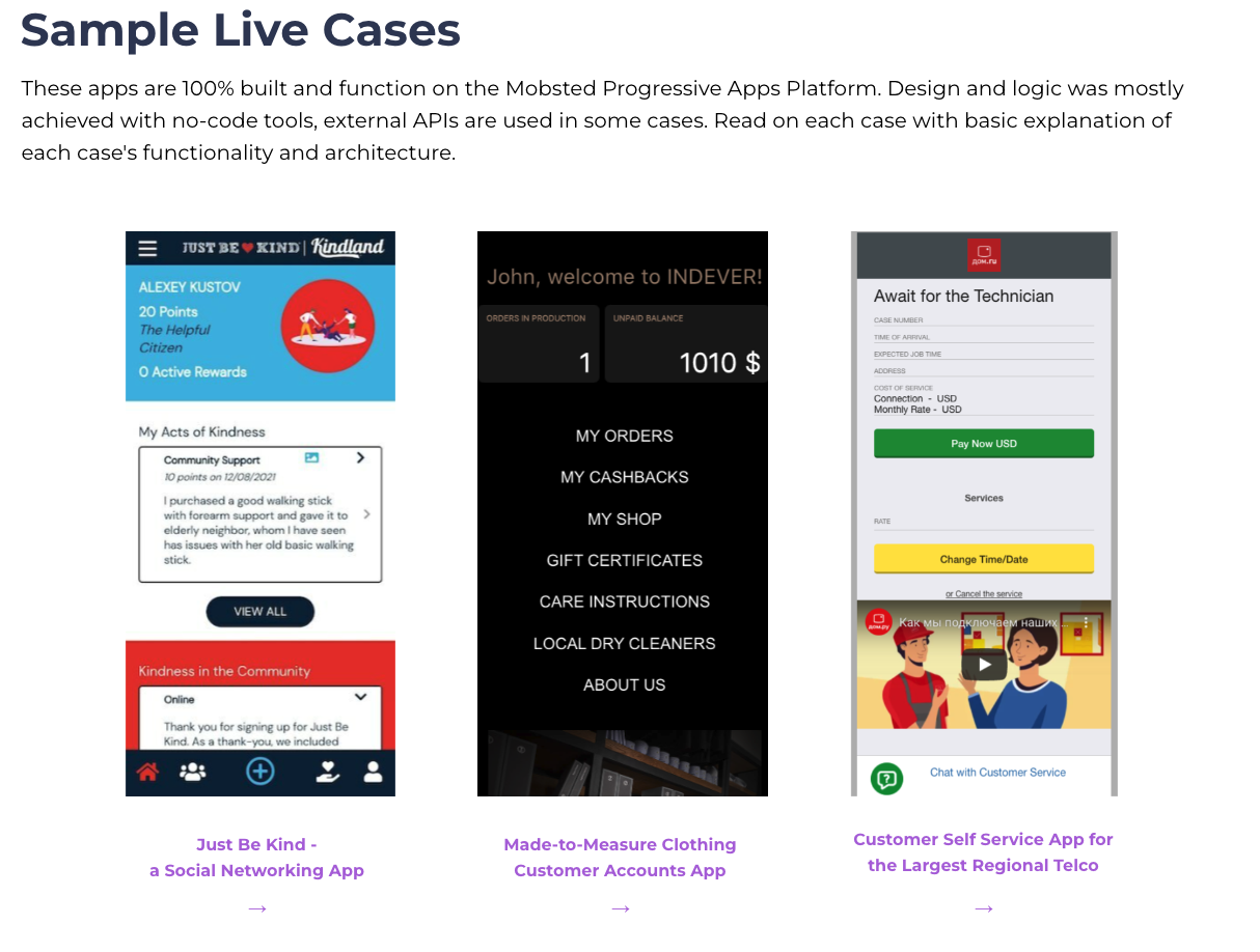 screenshot of Mobsted