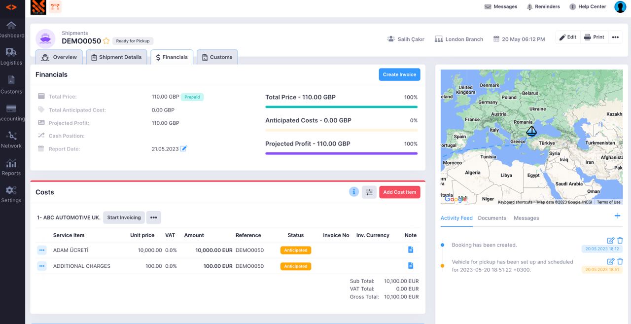 screenshot of Modaltrans