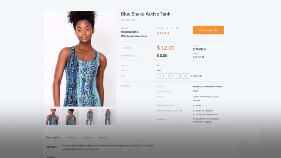 screenshot of Modalyst