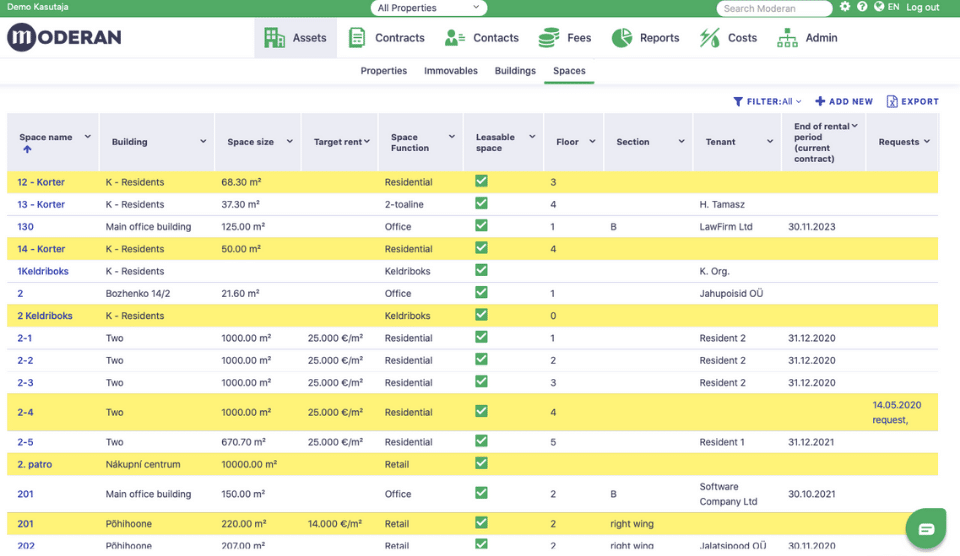 screenshot of Moderan
