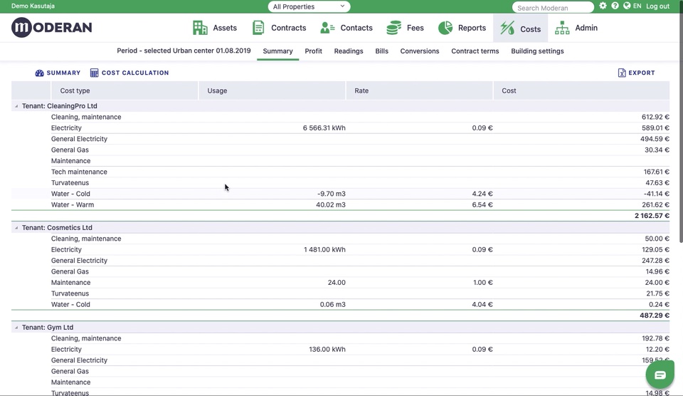 screenshot of Moderan